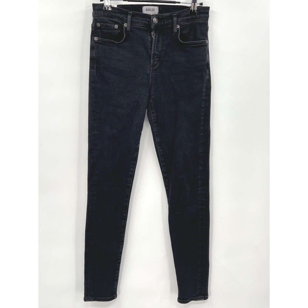 Agolde 26 Skinny Jeans Womens‎ Black Faded Mid Rise Denim Slim Fit Turkey
